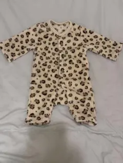 ベビー ロンパース ヒョウ柄 フリース　60〜70cm