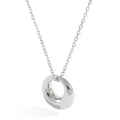 SILVER925 ぷっくり 可愛い エターナル サークル シルバー ネックレス
