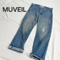 MUVEIL 赤耳セルビッジ ストレートジーンズ USED加工のサムネイル