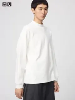 ブラッシュドモックネックTシャツ/長袖