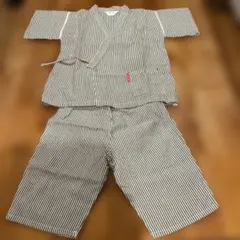 ストライプ柄 甚平 130cm 綿100%