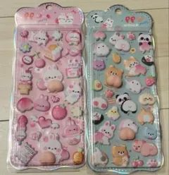 ぷくぷくシール おしり 韓国 人気 ぷにぷに ぷっくり 立体シール マシュマロ