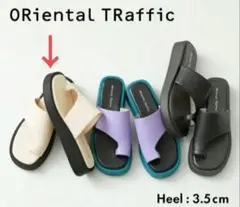 新品 ORiental TRaffic 厚底トングサンダル　M　ベージュ