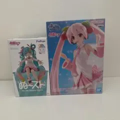 初音ミク　ぬーどるストッパー　桜ミク　フィギュア２種セット