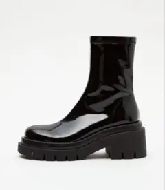 【新品】　SY UNITED ARROWS タンクソールスト ショートブーツ　黒のサムネイル