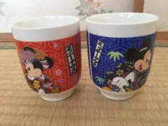ディズニー　ミッキー＆ミニー　ペア湯呑み