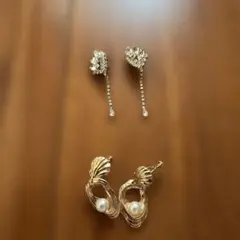 イヤリングまとめ売り(パール型とリ－フ型)