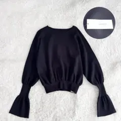 【アドーアADORE】完売品☆ダブルニットプルオーバー38ネイビー(新品タグ付)