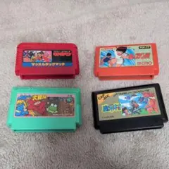 ファミコン名作4本セット 魔界村/キン肉マン/キャプテン翼/じゃじゃ丸