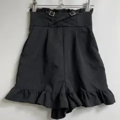 ディアマイラブ　ダブルベルト付きショートパンツ　地雷系　量産型　黒　Sのサムネイル