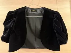 【美品】la defence フォーマル ボレロ パフスリーブ9号 ブラック