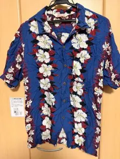 Jungle Storm アロハシャツ Lサイズ ブルーのサムネイル