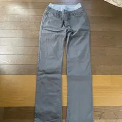 グレー ウエストゴム 長ズボン