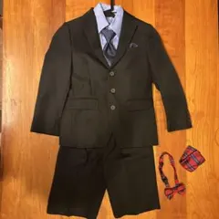 フォーマルスーツ 120cm 黒 蝶ネクタイ付き