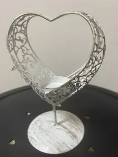ハート型　アイアン　キャンドルホルダー