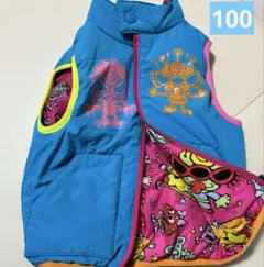 美品✨ヒスミニ　ダウンベスト　リバーシブル　100