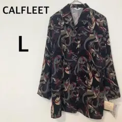 CALFLEET カルフリート 京都プリント デザインシャツ 【L】肩パッド
