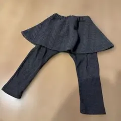 スカート付きレギンス ダークグレー スカッツ ズボン 黒 女の子 可愛い 西松屋