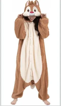 ディズニーチップとデールの【デール】　大人用　コスプレ衣装 フリース