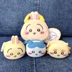 ちいかわ シリコンポーチ ぬいぐるみ セット ハチワレ ウサギ シーサー
