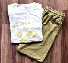 ジェラピケ　ルームウェアセット　セットアップ　マカロン　長袖ロングパンツ