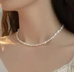 SALE ネックレス バロック パール 淡水 真珠 チョーカー 上品 新品