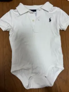 ラルフローレン　ホワイトポロシャツ ロンパース　80 12m