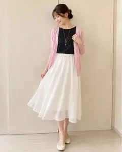 中古☆OLIVE des OLIVE カーディガン ピンク 七分袖 綿100%のサムネイル