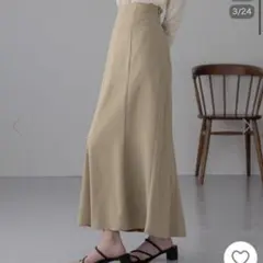 LOWRYS FARMマーメイド ロングスカート　ベージュ ローリーズファーム