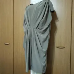 グリーンレーベルリラクシング ノースリーブドレーププリーツドレスワンピース