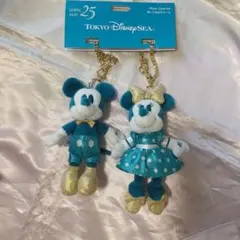 東京ディズニーシー ミッキー・ミニー ぬいぐるみチャーム 2体セット