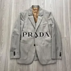 【アーカイブ】90〜00's PRADA チェック テーラードジャケット 44のサムネイル