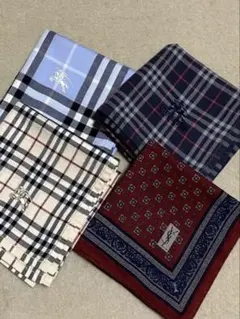 ❤️Burberrysチェック&イヴサンローラン ハンカチ4枚セット❤️