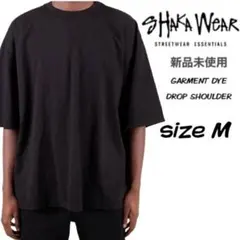 新品 シャカウェア ガーメントダイ ドロップショルダー Tシャツ ブラック M