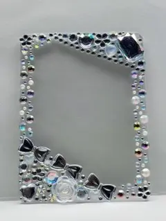 トレカケース 硬質ケース デコ トレカ ラインストーン 宝石 透明 クリア 白