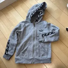 Puma グレー フルジッパー パーカー　130