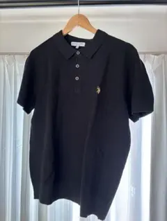 U.S. POLO ASSNブラックポロシャツ メッシュ素材 半袖　韓国