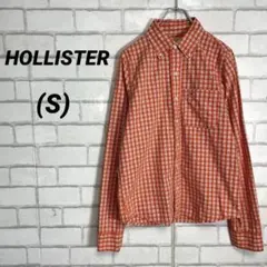 HOLLISTER ホリスター　チェックシャツ　長袖　オレンジ　アメカジ　綿