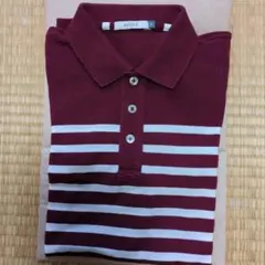 AIGLE バーガンディストライプポロシャツのサムネイル