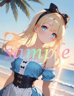 c873 かわいい イラスト アニメ A4ポスター