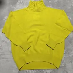 Spick & Span★新品未使用★ウールカシミヤタートルニットイエローフリー