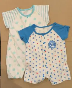 ロンパース、ツーウェイ　半袖２枚セット 50〜60cm
