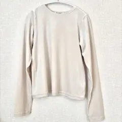 BEAUTY&YOUTH ポリエステルブレンド ベロアロングスリーブ Tシャツ