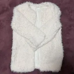 ホワイト ファーコート シミ汚れ少しあります