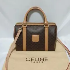 美品 CELINE マカダム柄 2way ミニハンドバッグ