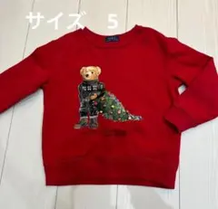 【ポロ　ラルフローレン】トレーナー サイズ5 ポロベア　クリスマス