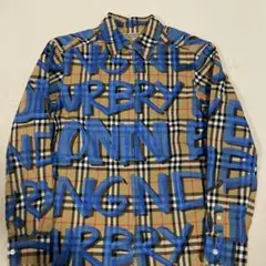 【美品】BURBERRY 18AW Graffiti Print check