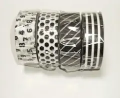 mt▪️カモ井／マスキングテープ✨4個✨モノトーン系き