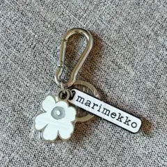 marimekko マリメッコ キーホルダー キーリング ホワイト