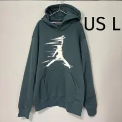 L 新品 ジョーダン スウェット パーカー フーディ ジャンプマン US 緑